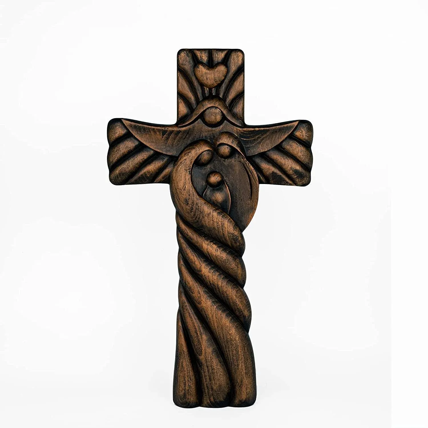 Holy Family Wall Cross, Handmade Wooden Cross, Jesus Cross Wall Decor Art for Ho