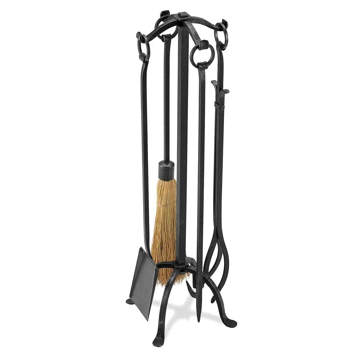 Pilgrim 5 Piece Vintage Iron Craftsman Fireplace Tool Set