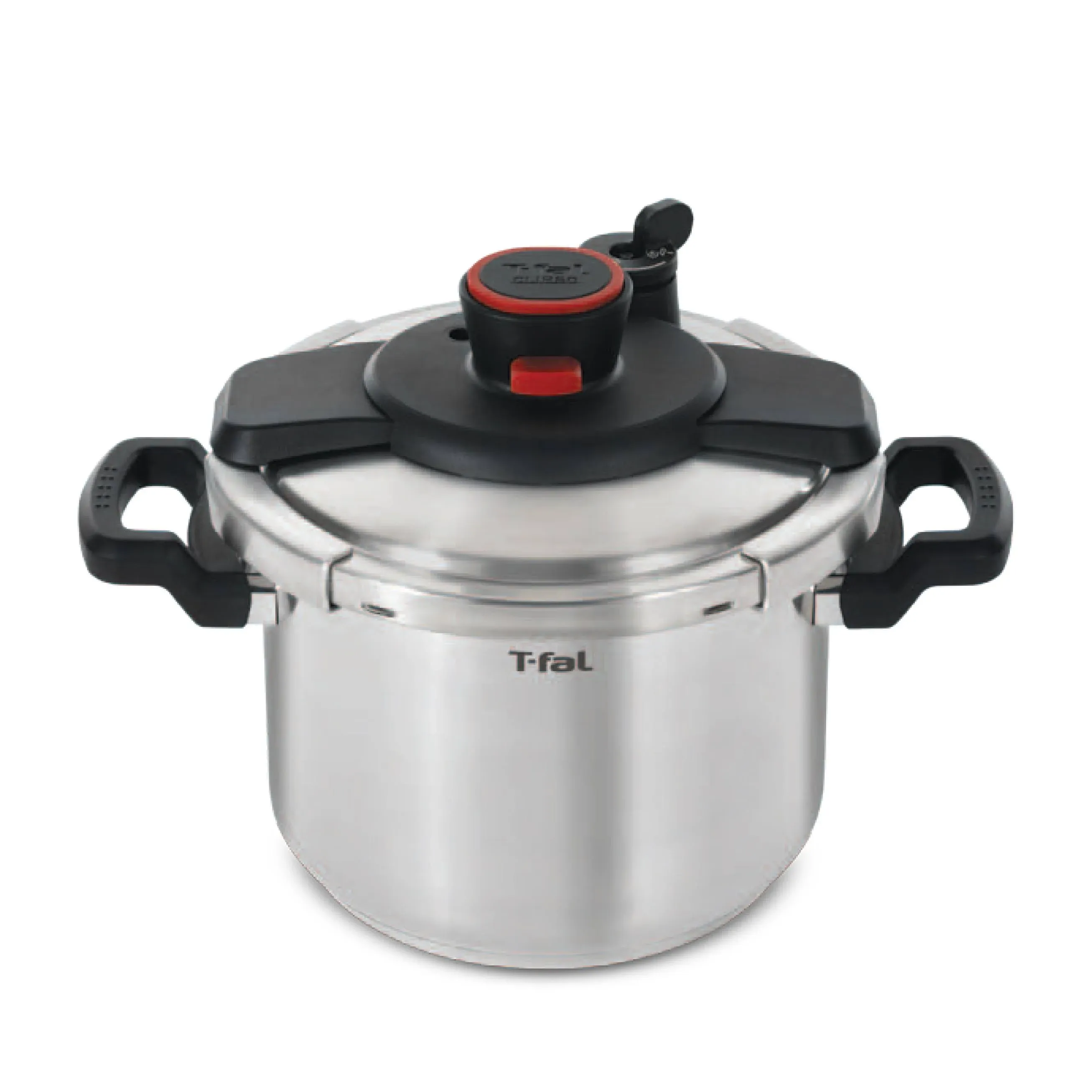 T-fal Clipso Stainless Steel Pressure Cooker 6.3 Quart Induction Cookware, Pots and Pans, Dishwasher Safe Silver