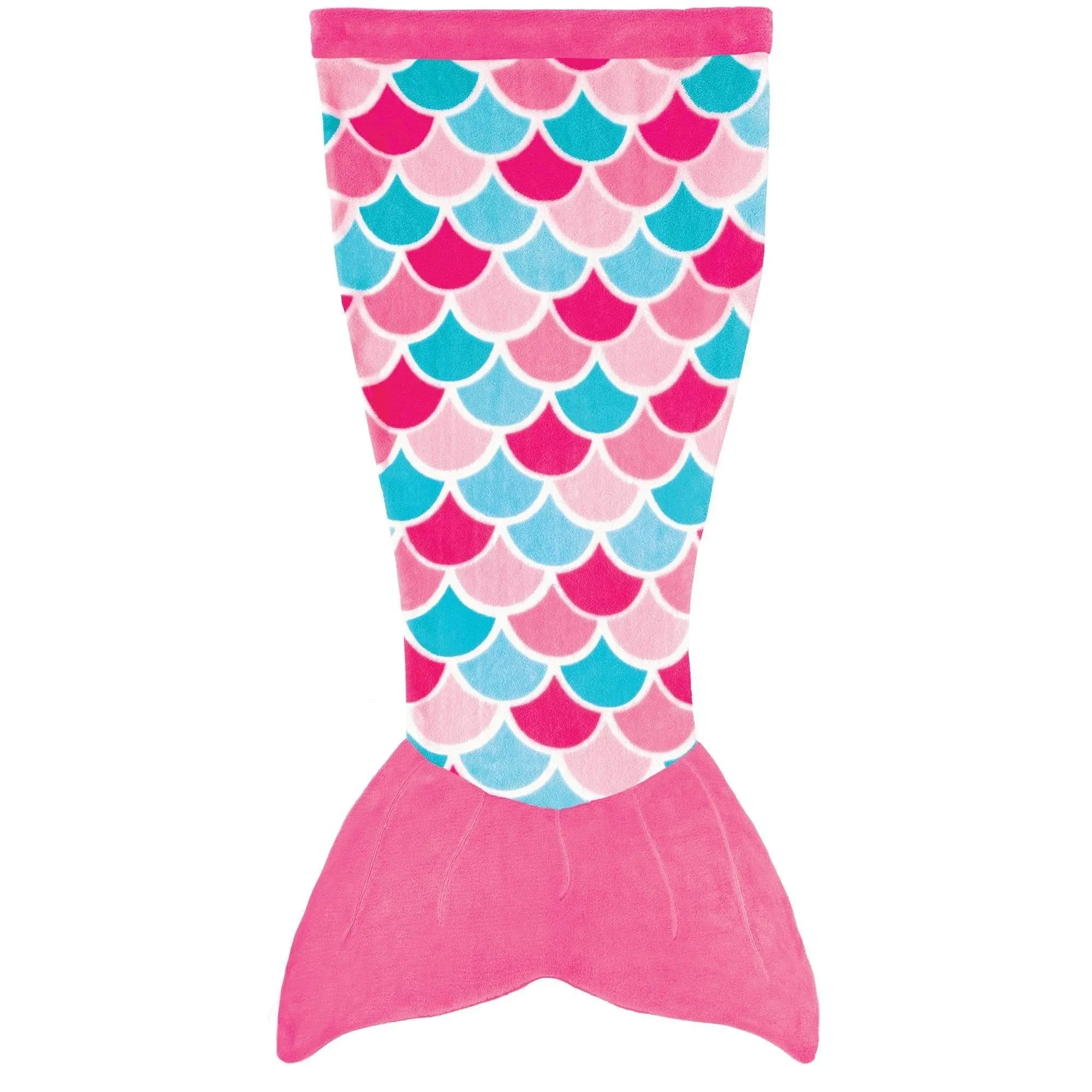 Kids Mermaid Tail Blanket - Magenta Pink