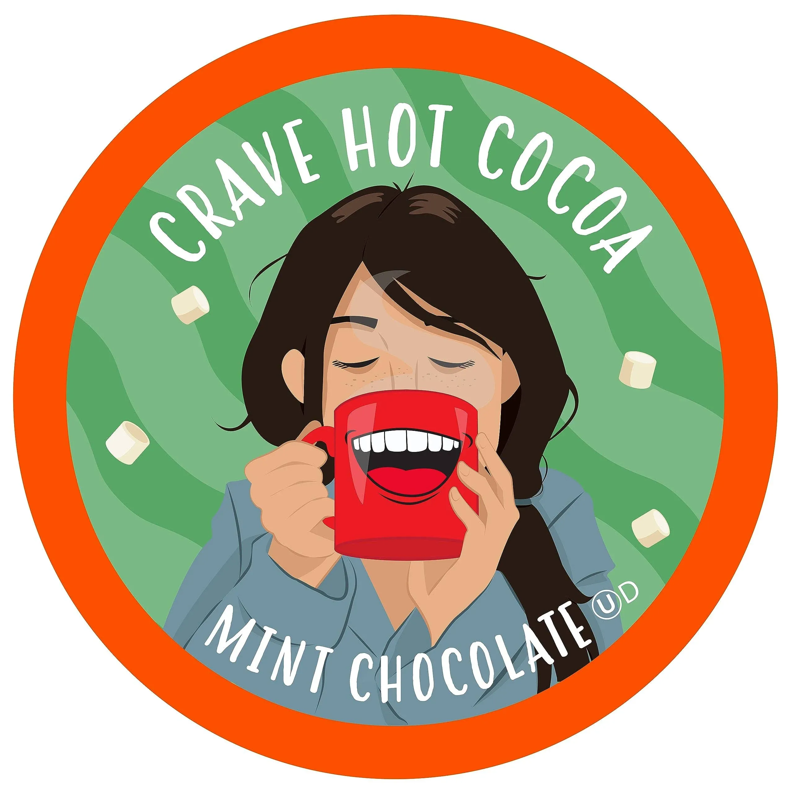 Crave Beverages Hot Chocolate Compatible with 2.0 K-Cup Brewers Mint Chocolate 40 ...