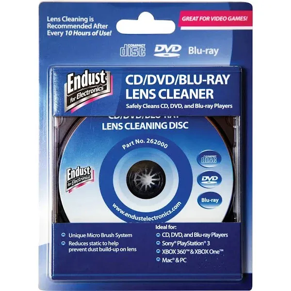 Endust 262000 CD/DVD/Blu-ray/ Game System Lens Cleaner