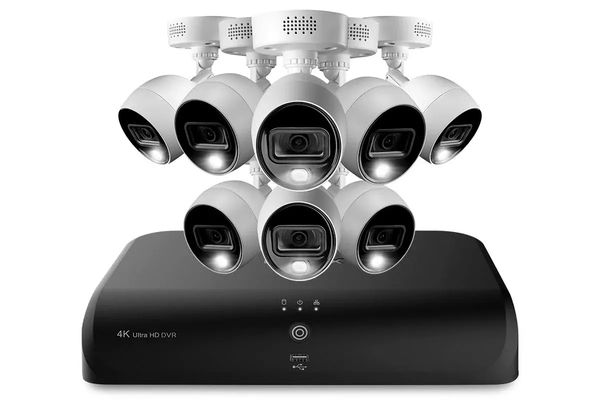 Lorex Fusion 4K 12 Camera Capable (8 Wired + 4 Wi-Fi) 2TB Wired DVR System with Active Deterrence Bullet Cameras