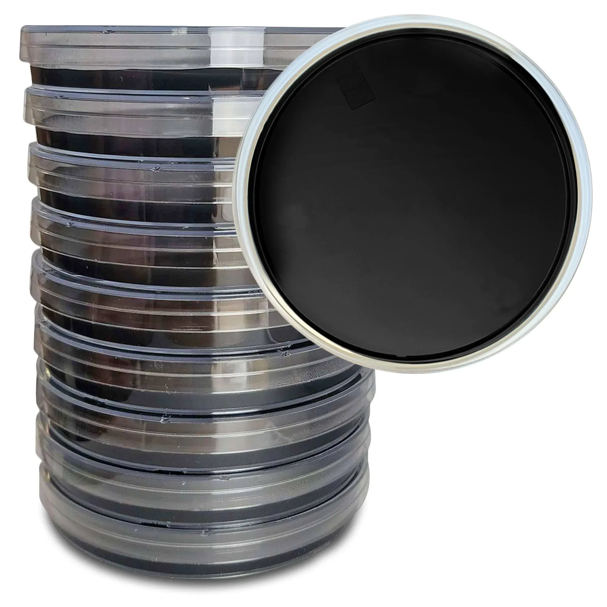 Potato Dextrose Agar Plates with Activated Charcoal - Evviva Sciences - Prepoured Petri Dishes - Great for Mushrooms & Science Projects