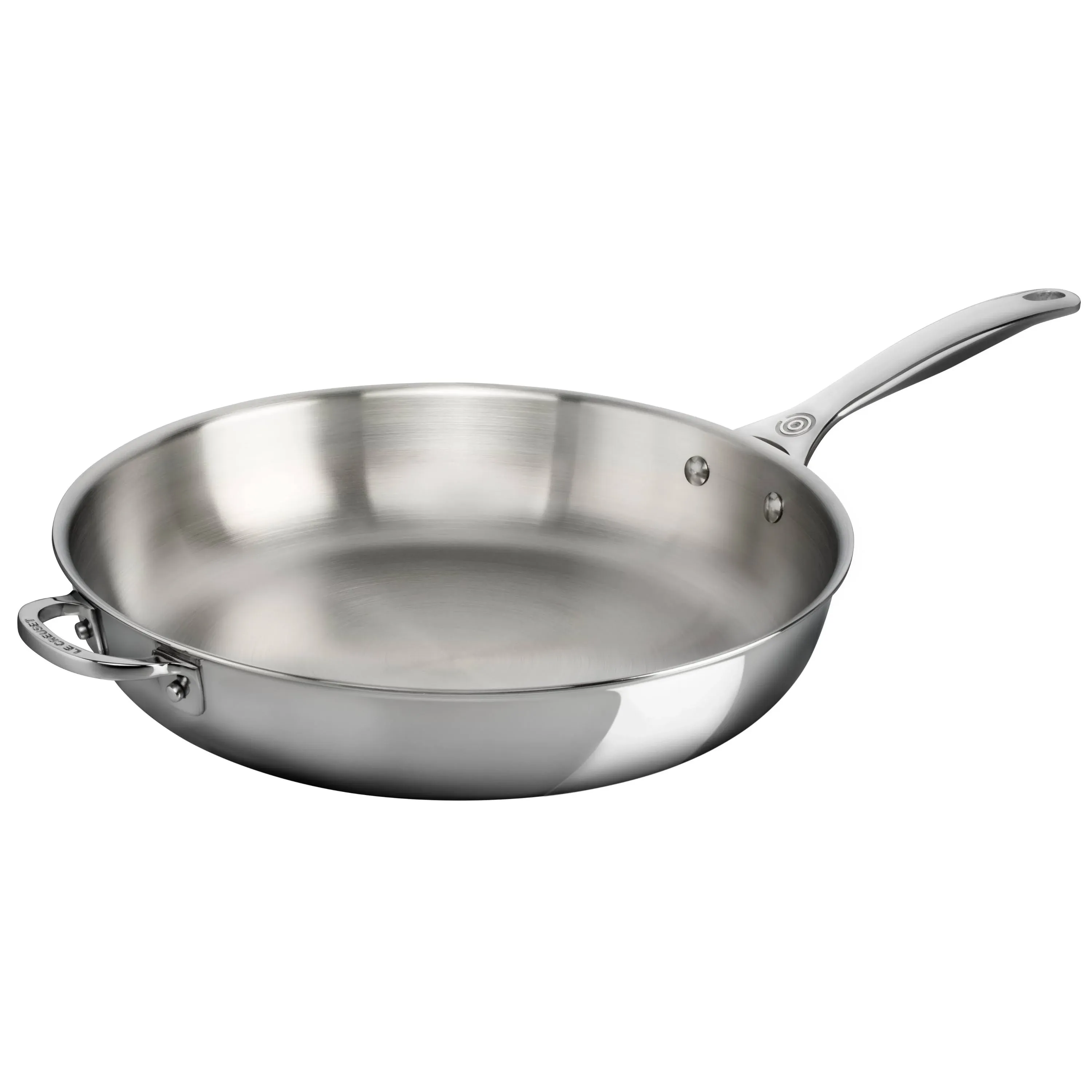 Le Creuset 12.5" Deep Fry Pan with Helper Handle - Stainless Steel