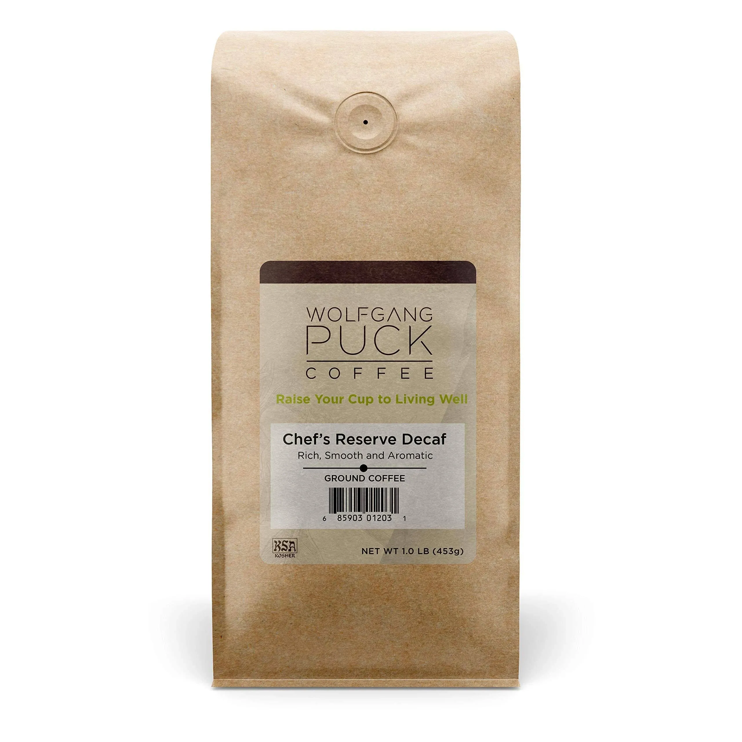 Wolfgang Puck Coffee Chef&#039;s Reserve Decaf, Ground Coffee, 1 Pound