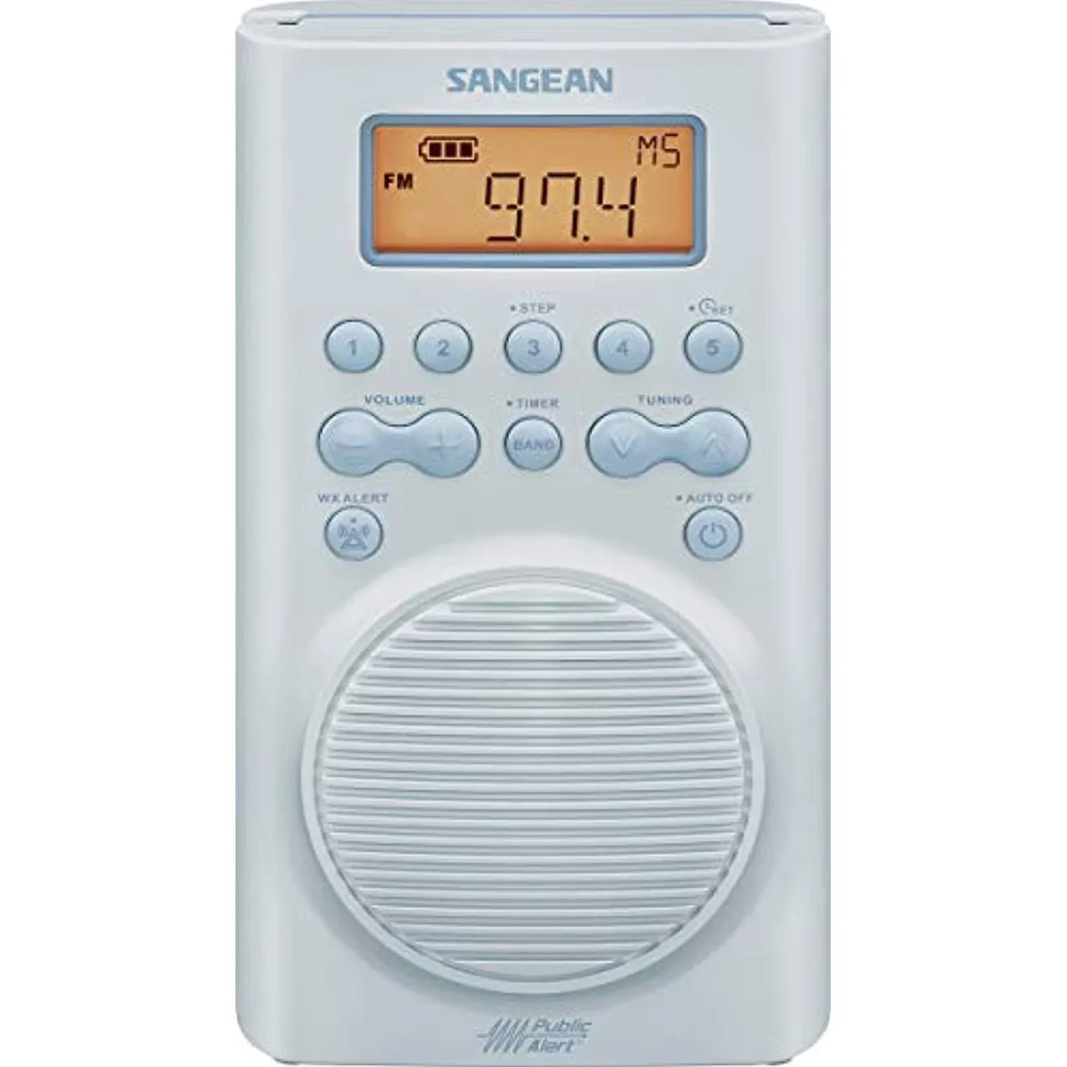 Sangean Sky Blue Waterproof Shower Radio - SG-100