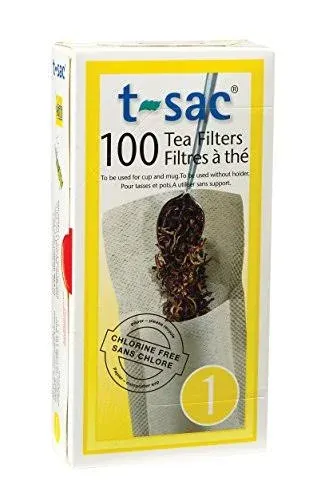 T-Sac Tea Filter Bags, Disposable Tea Infuser, Number 1-Size, 1-Cup Capacity, Set of 200