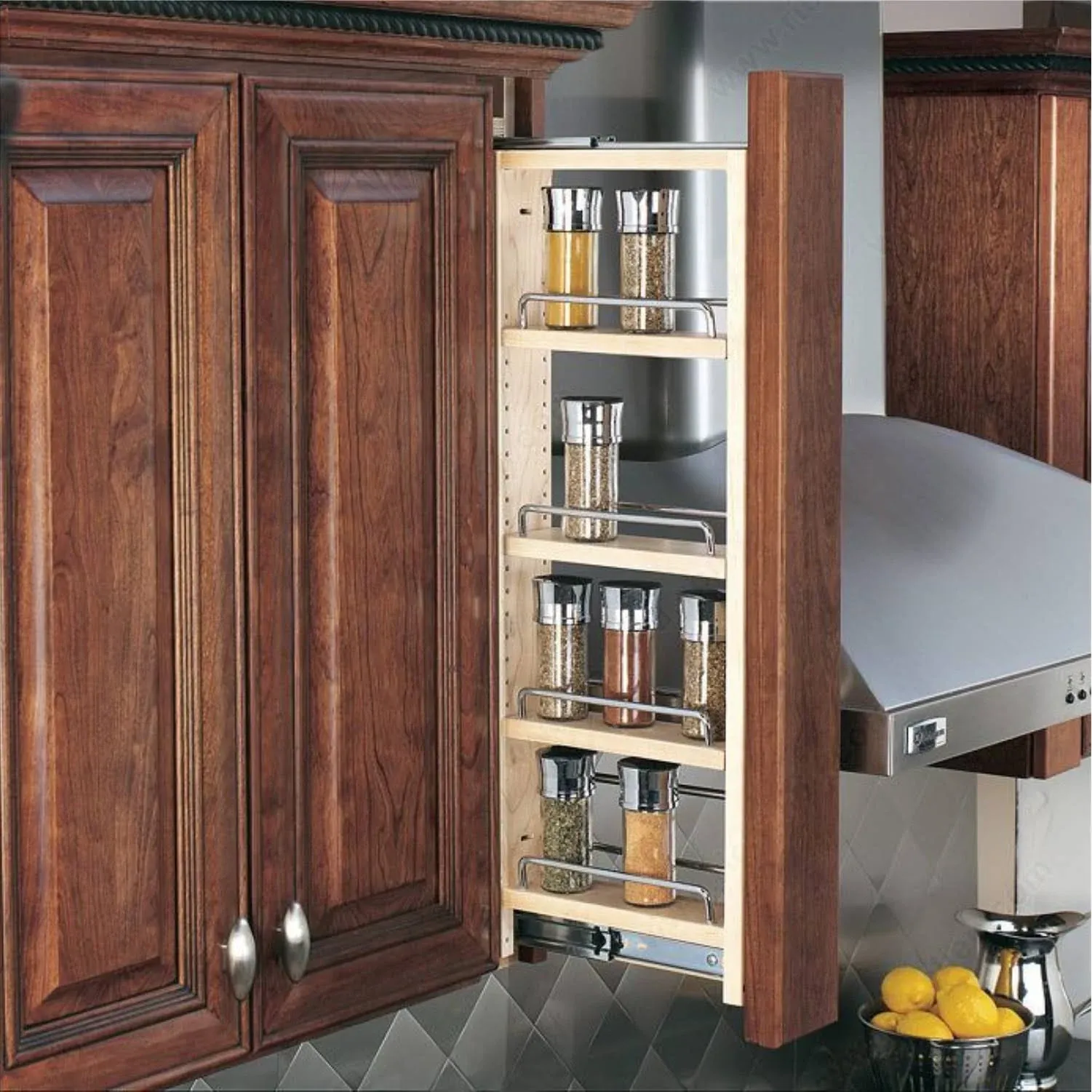 Rev-A-Shelf Wall Filler Pullout Organizer, 3 inch Wide x 33 inch Tall