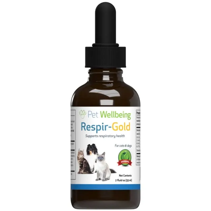 Respir-Gold - for Easy Breathing in Cats - 2 oz by Pet Wellbeing