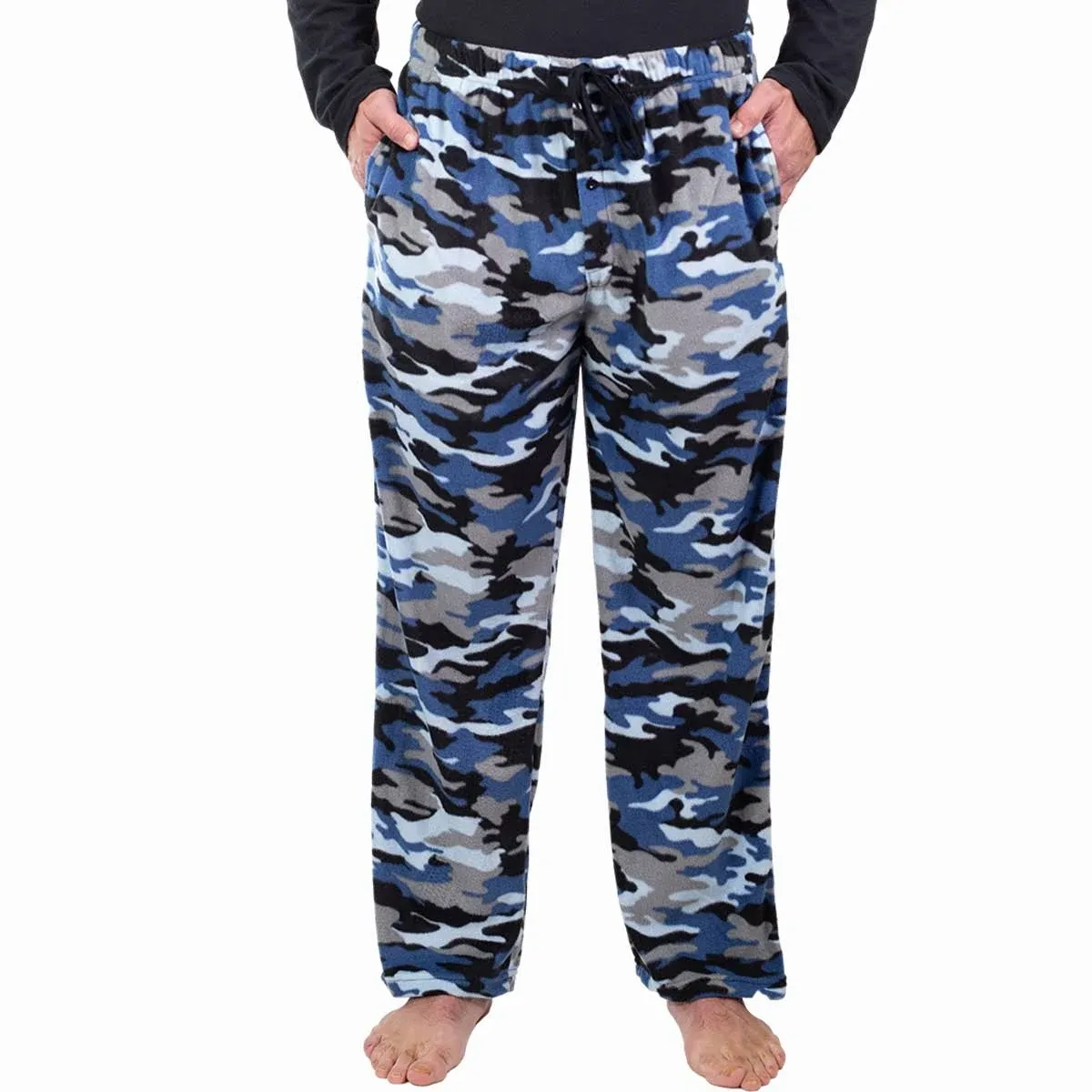 DG Hill 1Pack or 3Pack Mens PJ Pajama Pants Bottoms Fleece Lounge Pants Sleepwear Plaid PJs with Pockets Microfleece