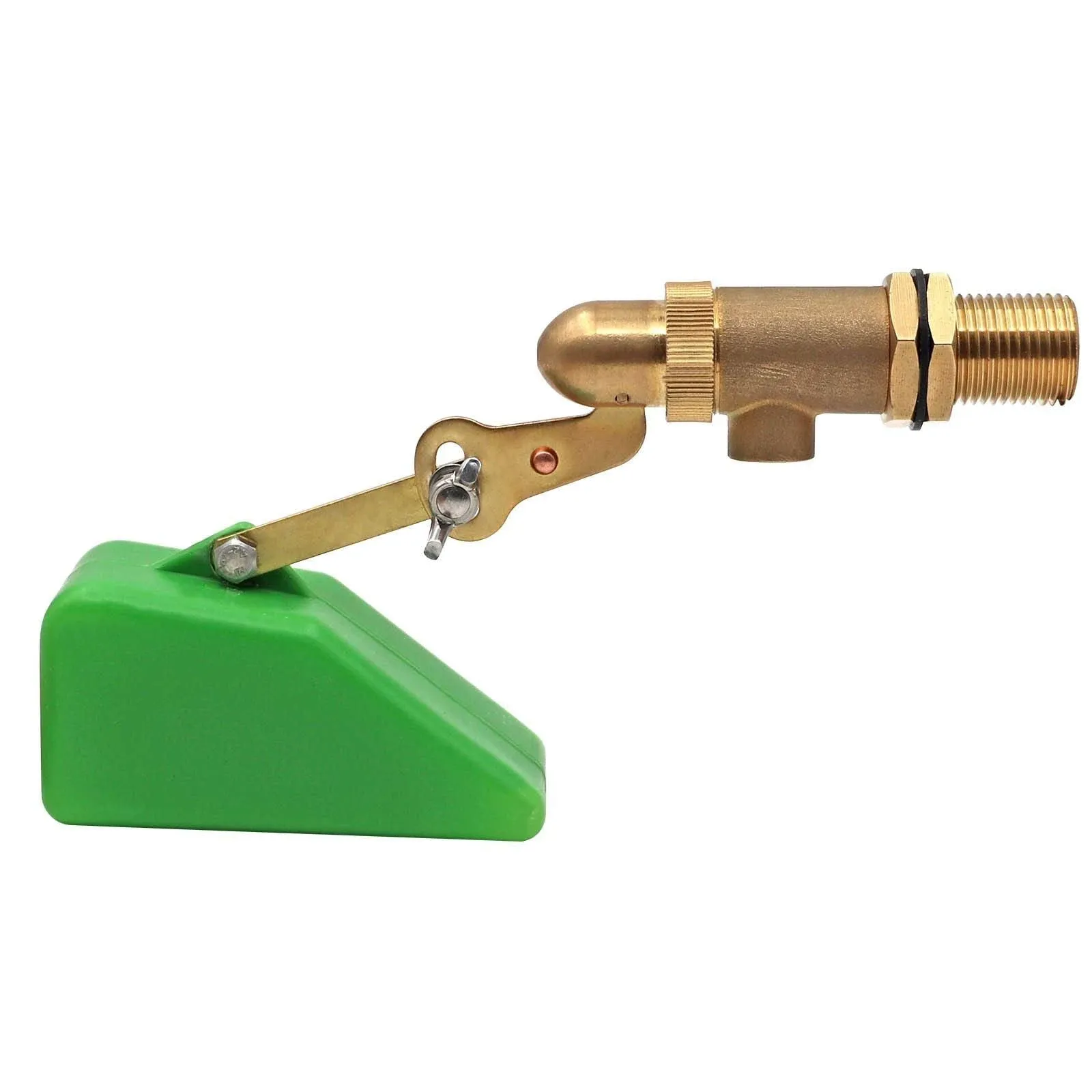 MACGOAL 1/2 inch Brass Valve with Plastic Float Water Float Valve with Adjustable ...