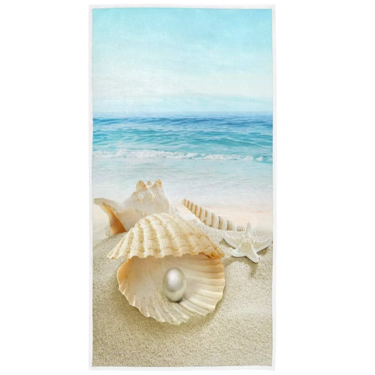 Starfish Shell Pearl Beach Hand Towels 16x30 In Beach Sea Ocean Marine Nautical 