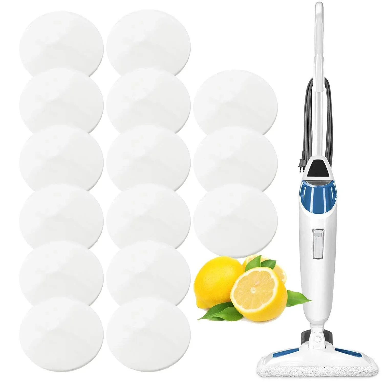 Impresa 15 Pack Lemon Scented Replacement Steam Mop Citrus Fragrance Scent Discs for Bissell Powerfresh and Symphony Series, Including 1940, 1806