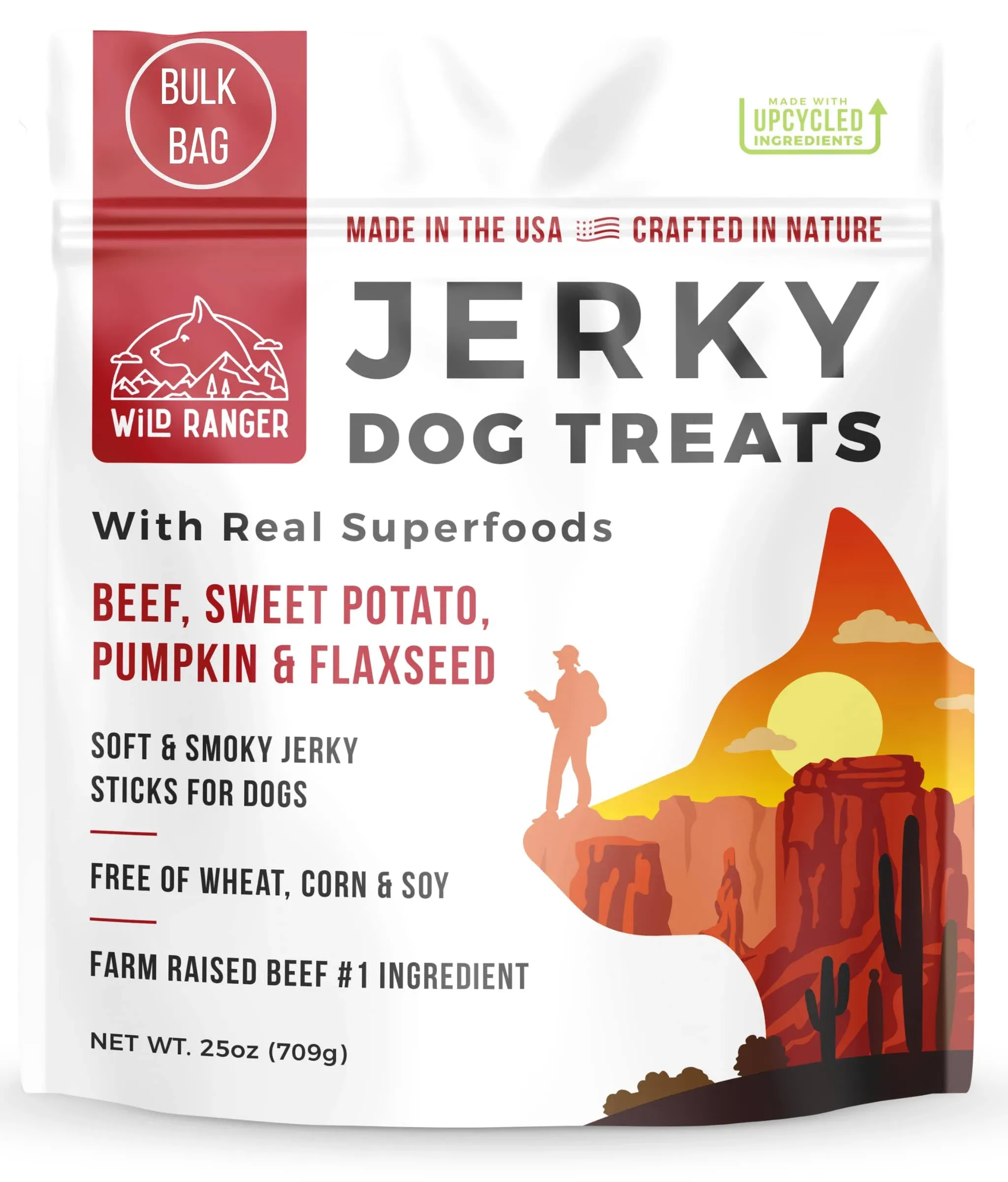 Jerky Dog Treats - Premium All Natural Soft Jerky Chew Sticks for Dogs - Healthy, Natural, Grain Free Dog Treats Made in The USA