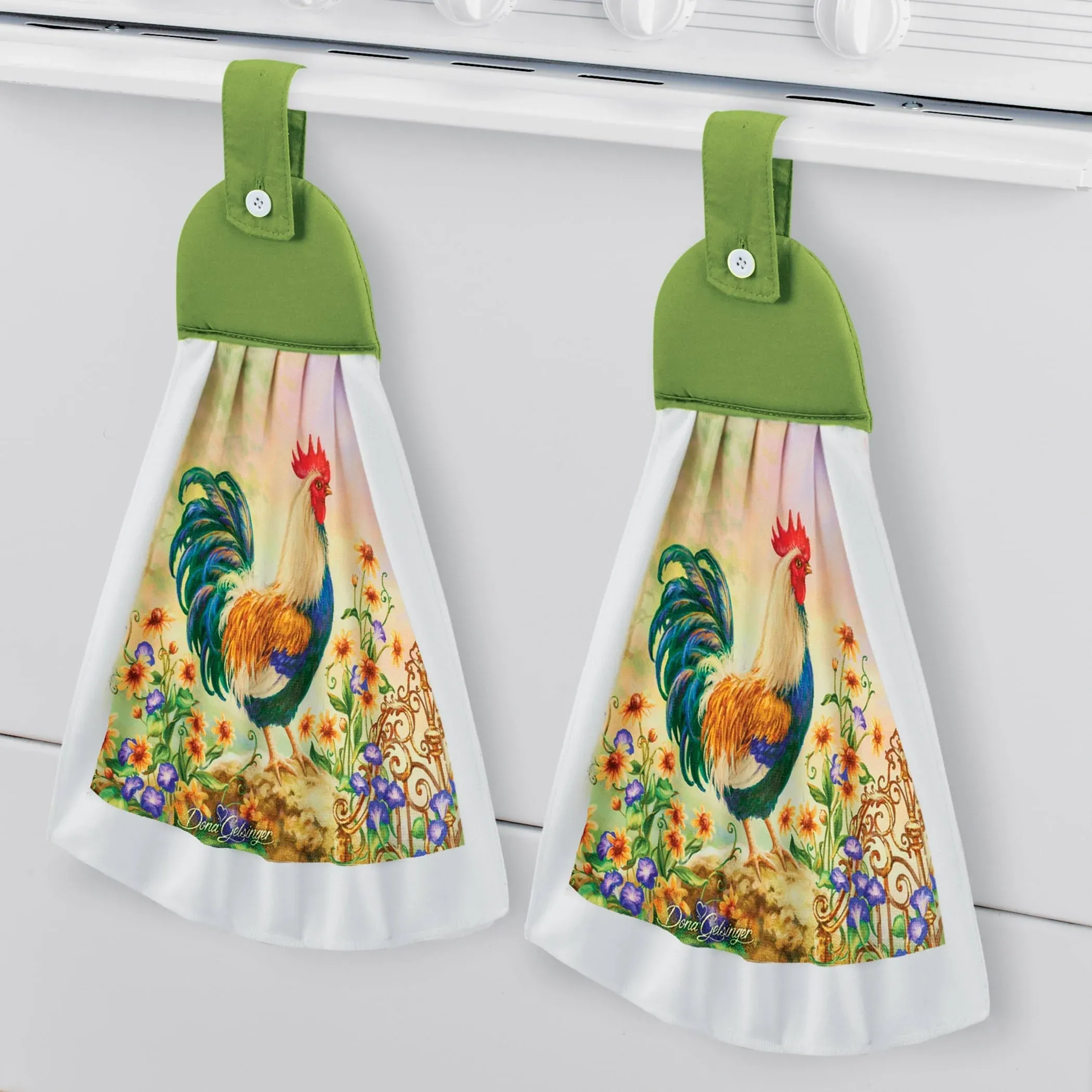 Country Charm Hanging Kitchen Towels - Set of 2