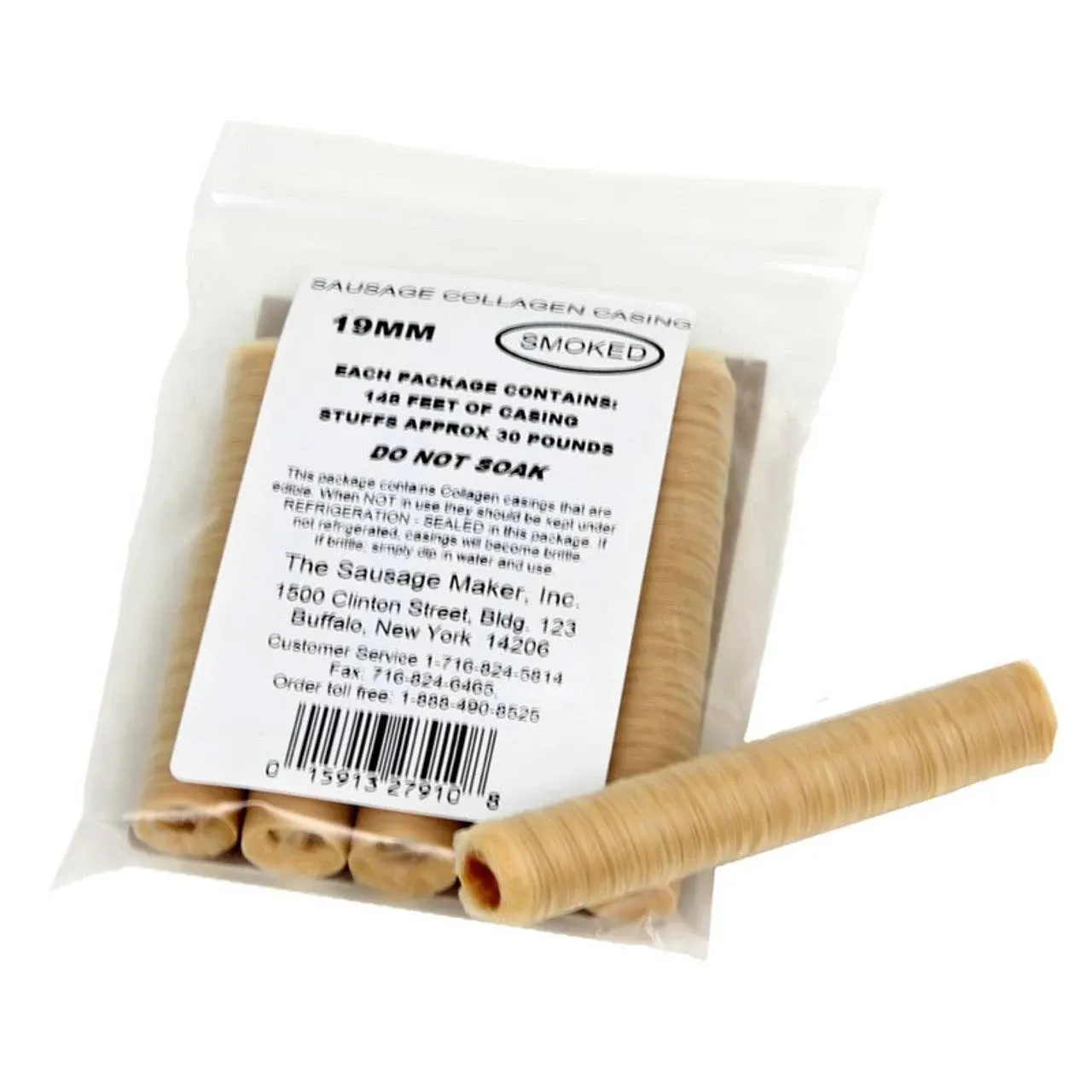 The Sausage Maker - Smoked Collagen Sausage Casings, 19mm (3/4")