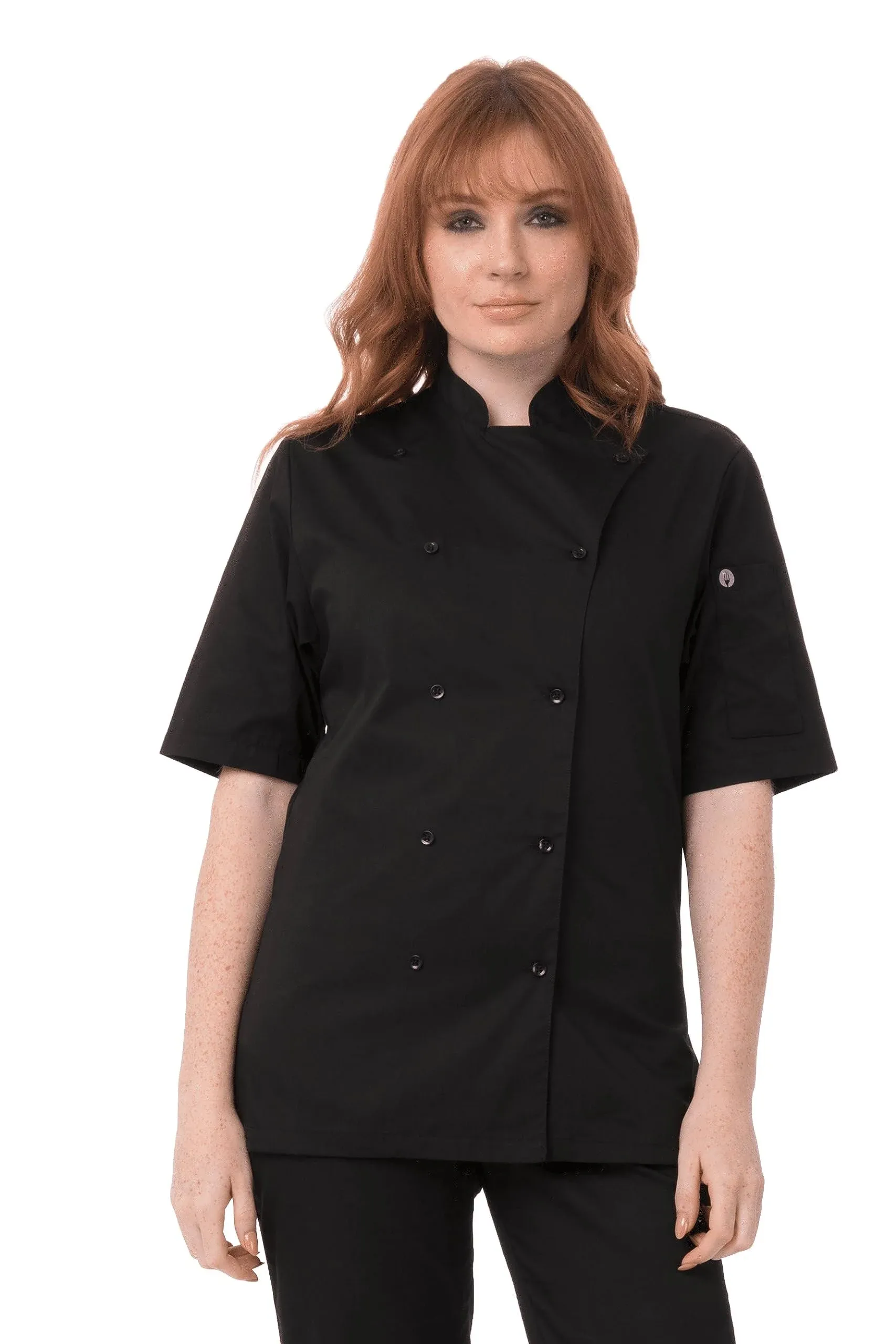 Chef Works KL150BLKS Women's Bistro Coat S