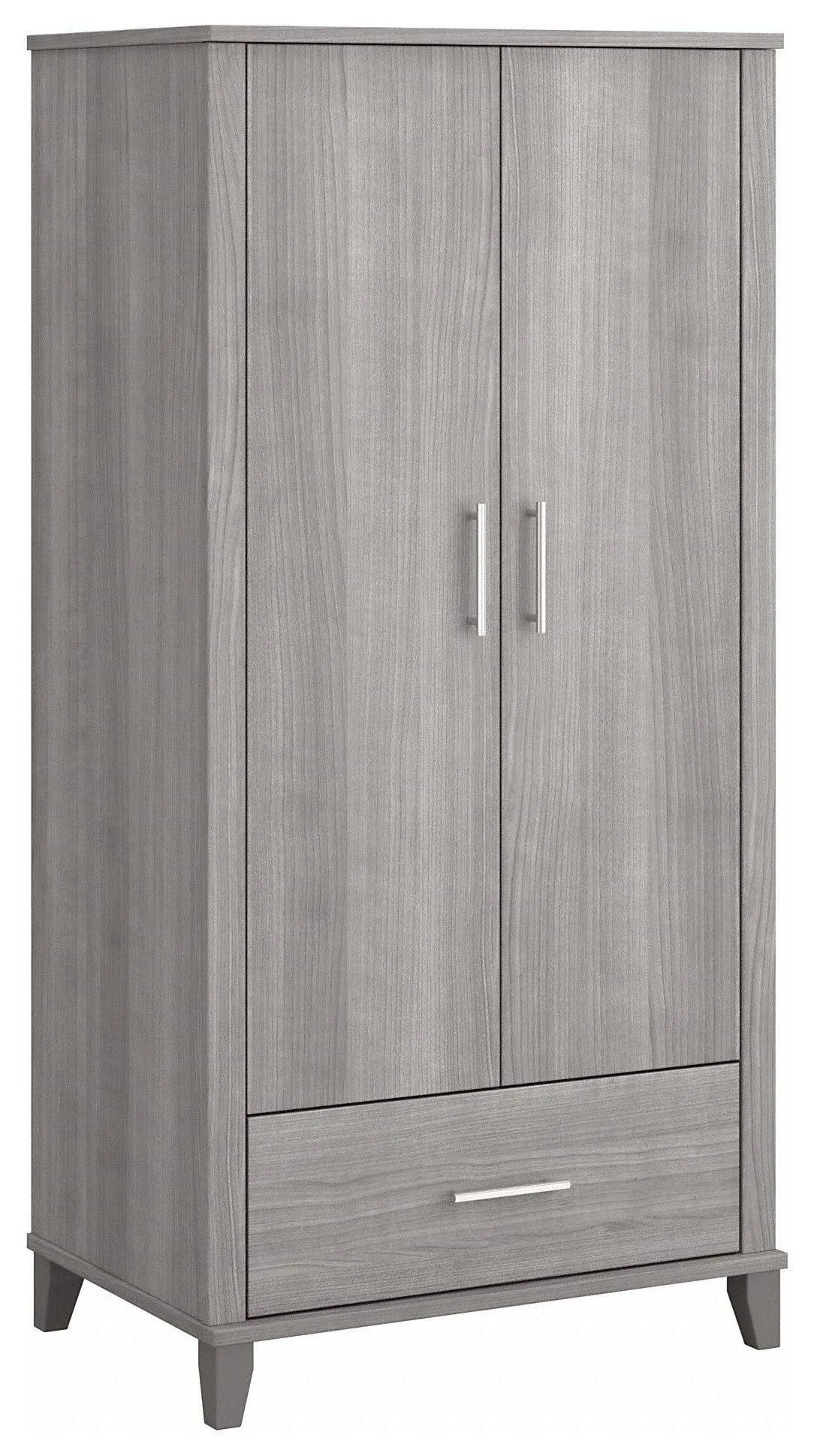 Bush Furniture Somerset Large Armoire Cabinet in Platinum Gray