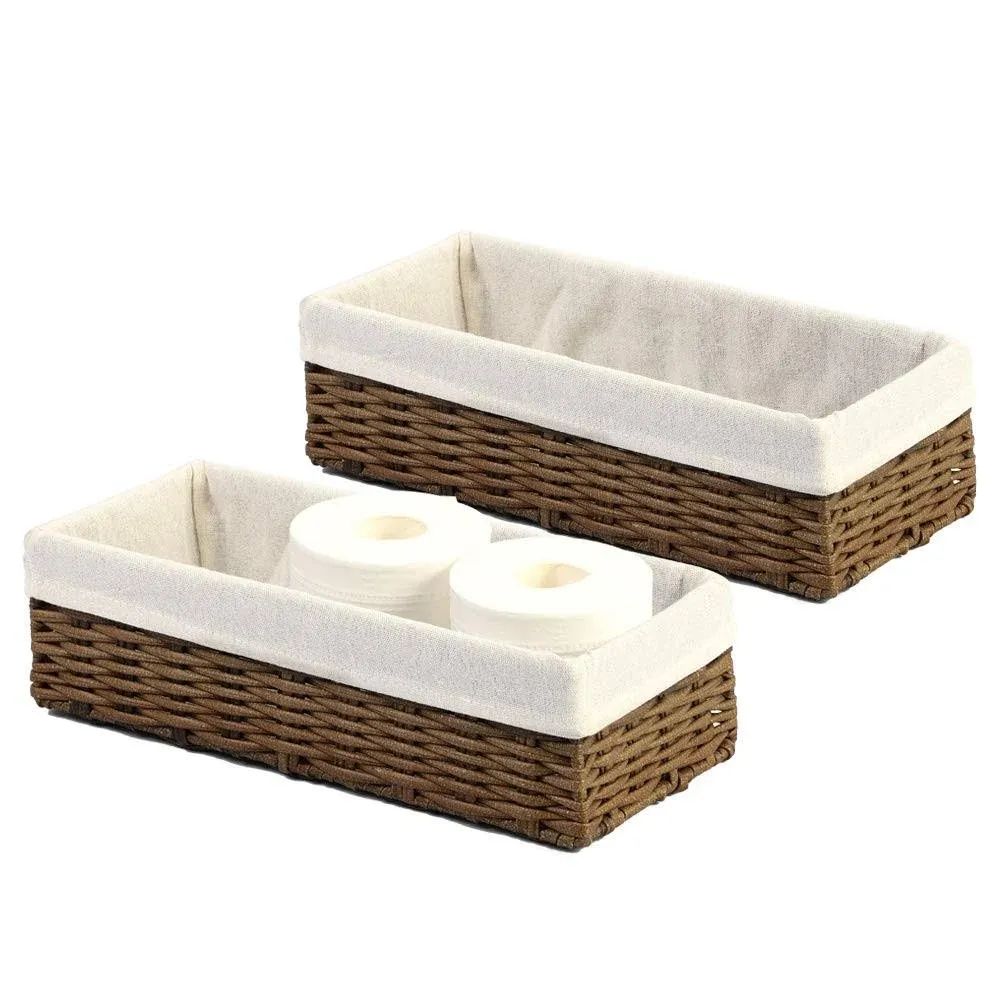 Hosroome Bathroom Storage Organizer Basket Bin Toilet Paper Basket Storage Basket ...