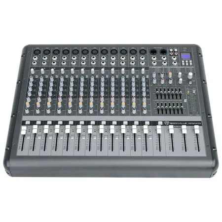 Rockville RPM1470 14 Channel 6000W Powered Mixer w/USB, Effects/14 XDR2 Mic