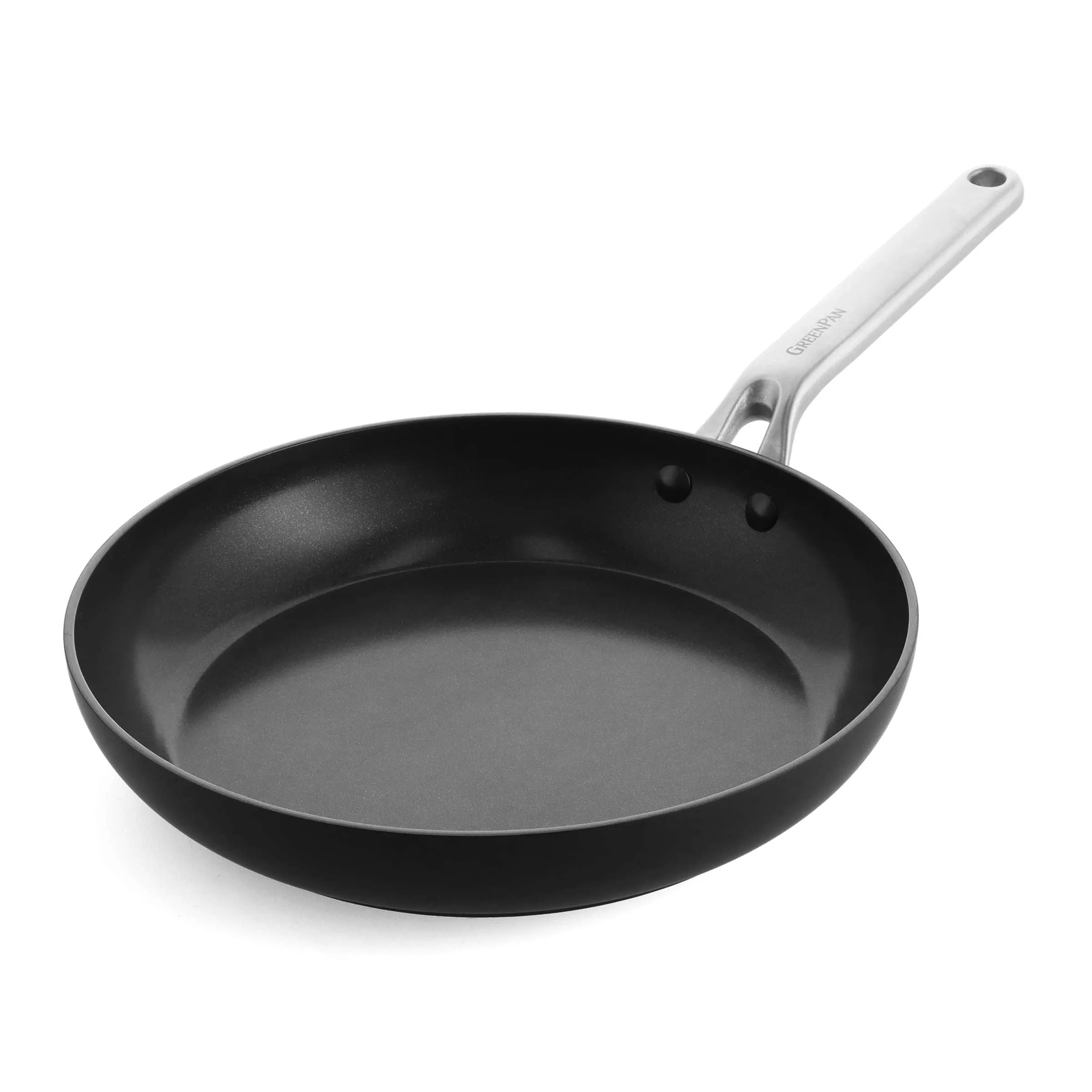 GreenPan Omega Hard Anodized Advanced Healthy Ceramic Nonstick, 8" Frying Pan Skillet, Anti-Warping Induction Base, Dishwasher Safe, Oven & Broiler Safe, Black