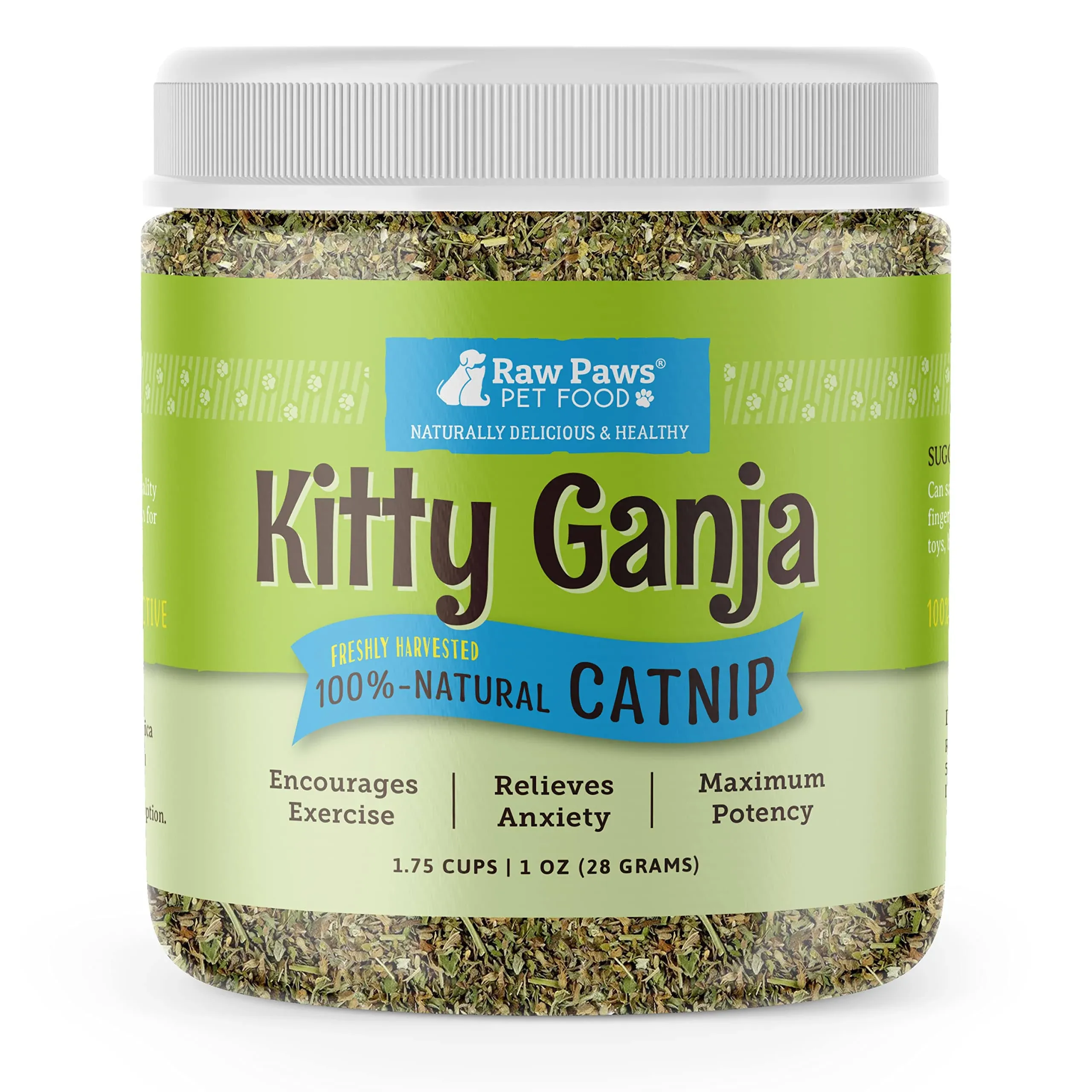 Raw Paws Natural Catnip for Cats, 1-oz - Use for Refillable Catnip Toys for Cats ...