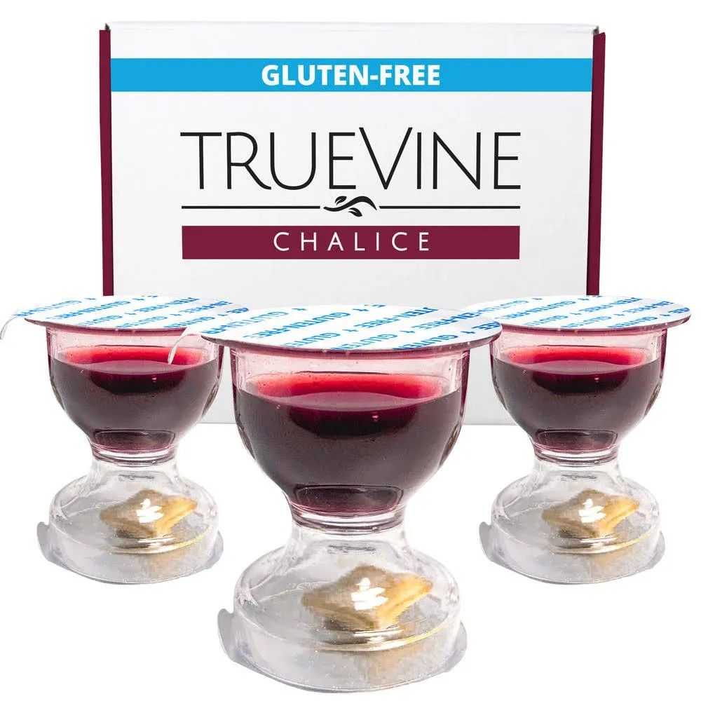 TrueVine Chalice Prefilled Communion Cups - Gluten Free Bread & Juice Sets (Box ...