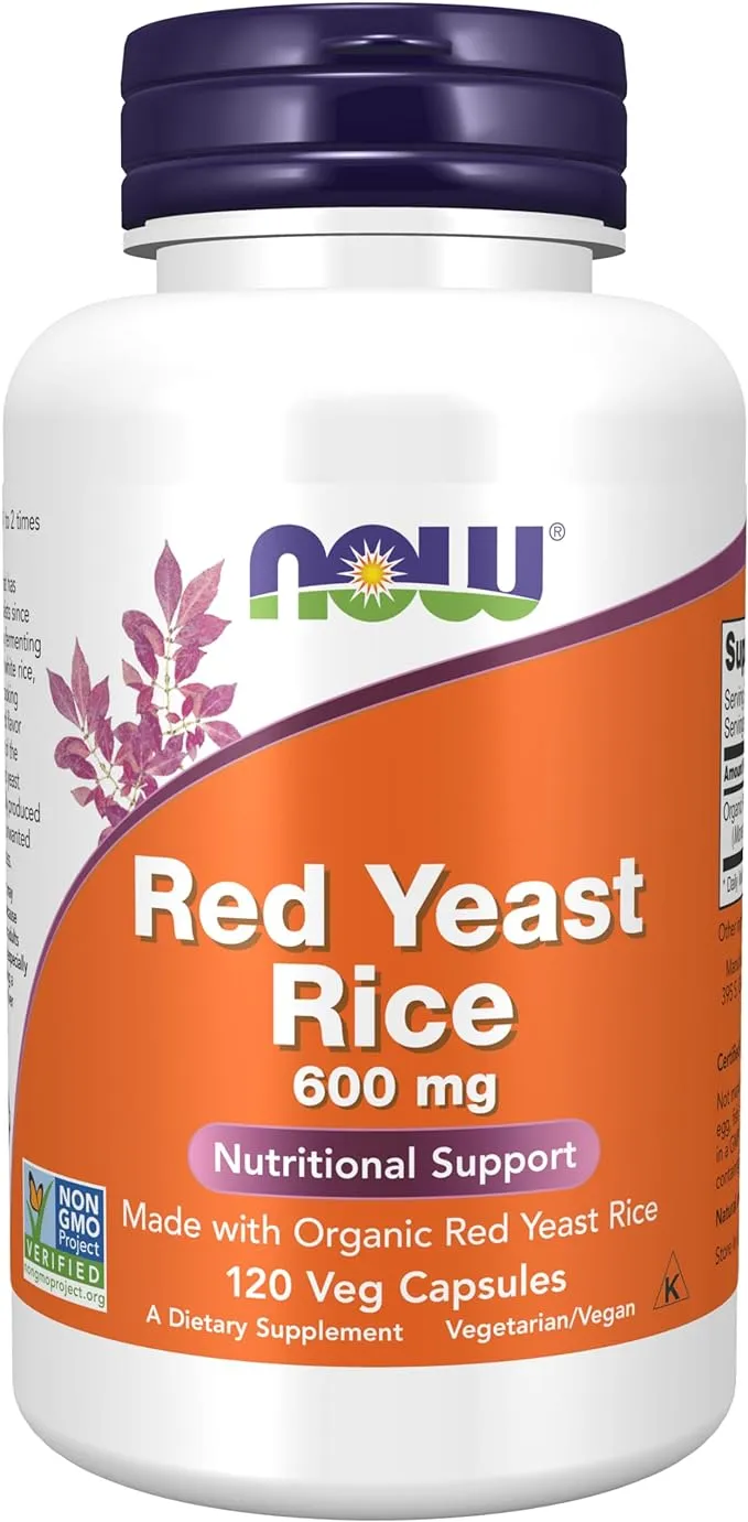 Now Red Yeast Rice, 600 mg, Veg Capsules - 120 veg capsules