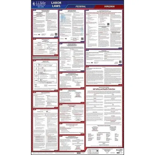 JJ Keller 62930 - 2022 Virginia & Federal Labor Law Posters All in One State ...