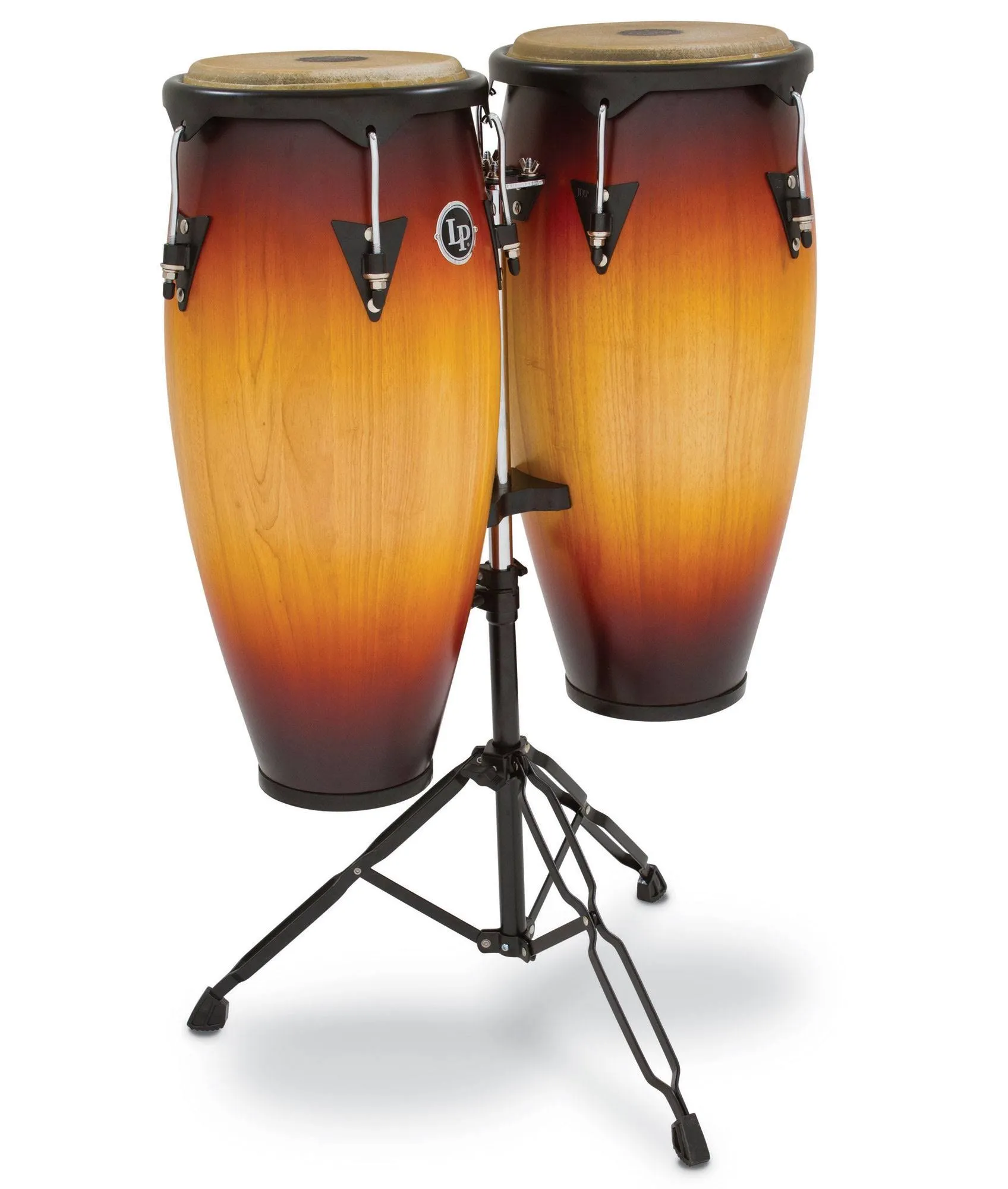 LP City Conga Set with Double Stand Vintage Sunburst 10 in. and 11 in.