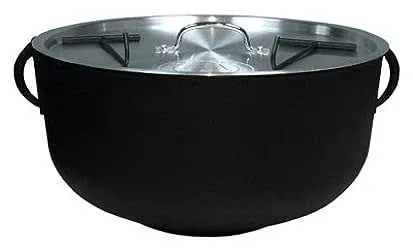 Cast Iron Pot, 4 Gallon, Flat Bottom