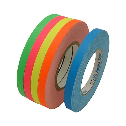 Findtape Gaff-Color-Pac<wbr/>k Gaffers Tape Multi-Pack: 1/2 In. Width (Fluorescent Blu