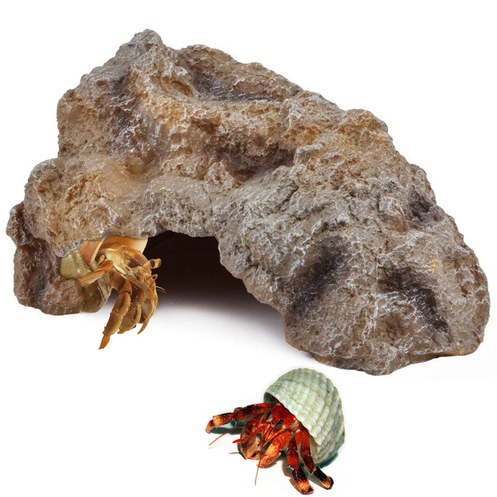 Hermit Crab Hideout, Large Rock High Simulation Reptile Cave Hideout, Hermit Crab ...