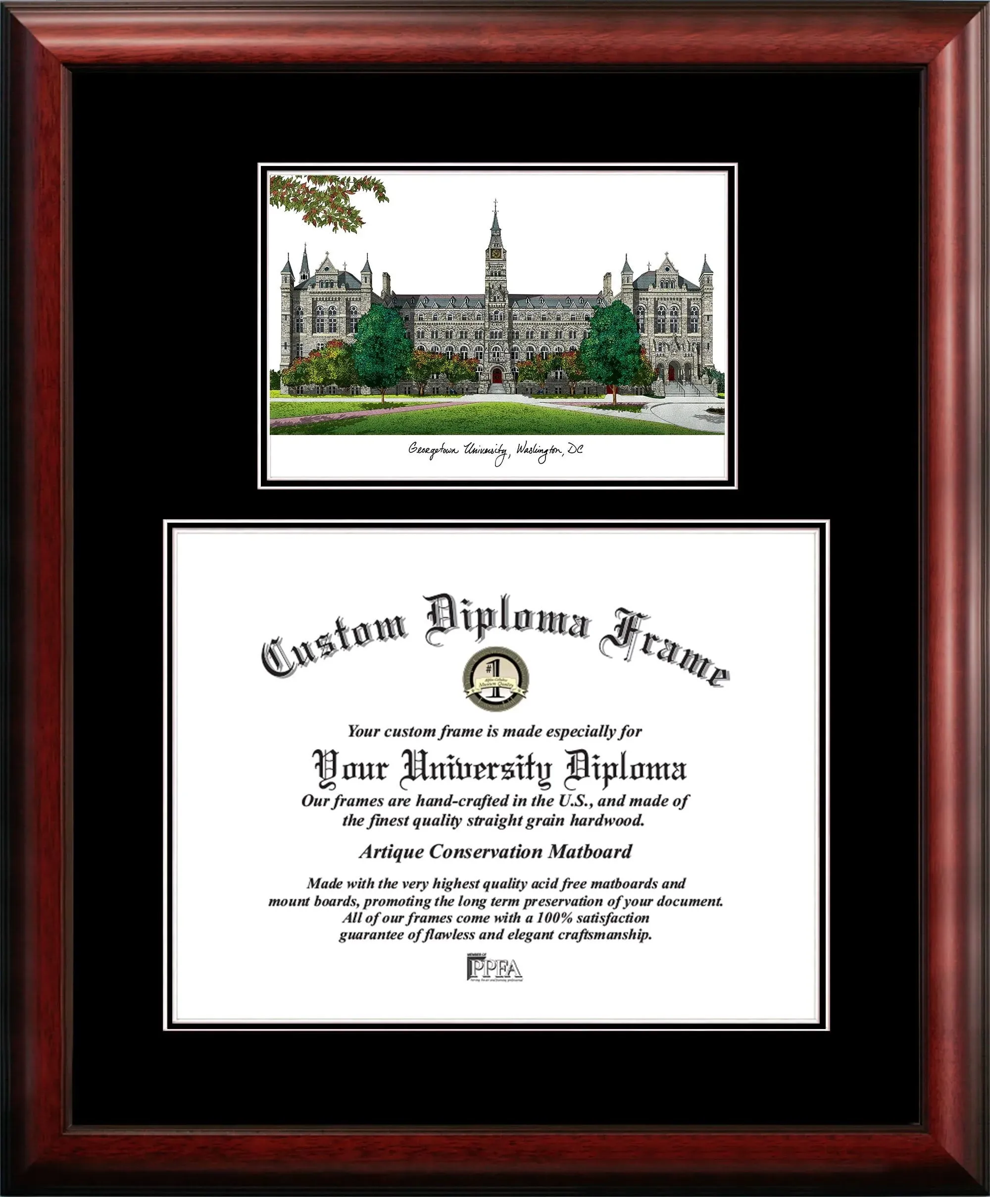 Georgetown Hoyas Diplomate Diploma Frame