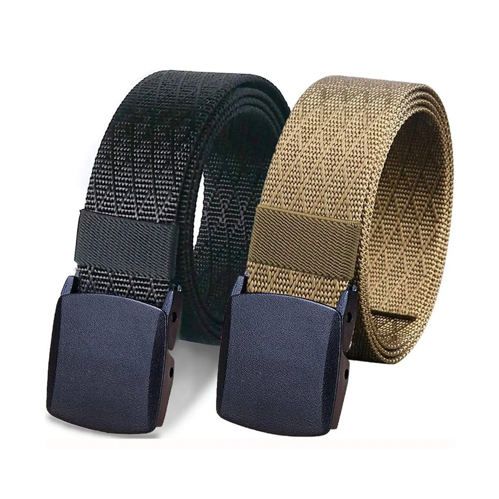 WYuZe 2 Pack Nylon Belt Outdoor Military Web Belt 1.5" Men Tactical Webbing Belt