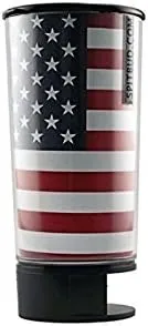 Spit Bud Portable Spittoon Bottle - Cupholder Friendly - Spill Resistant - Built In Can Opener and Holder - USA Flag