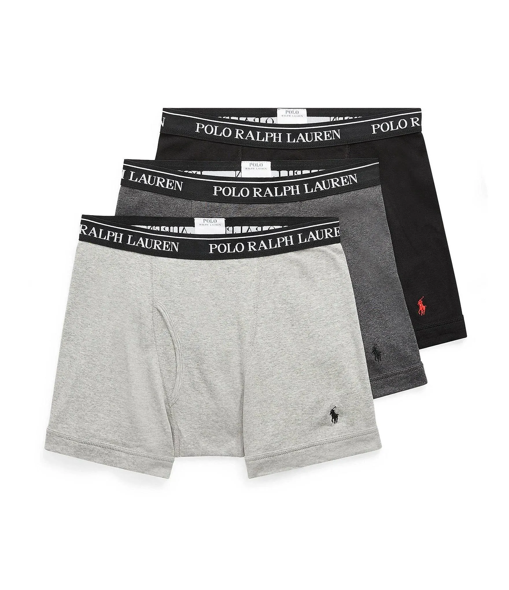 Polo Ralph Lauren Men's Big & Tall Classic Fit Boxer Briefs - 3 Pack, 2X, Cotton