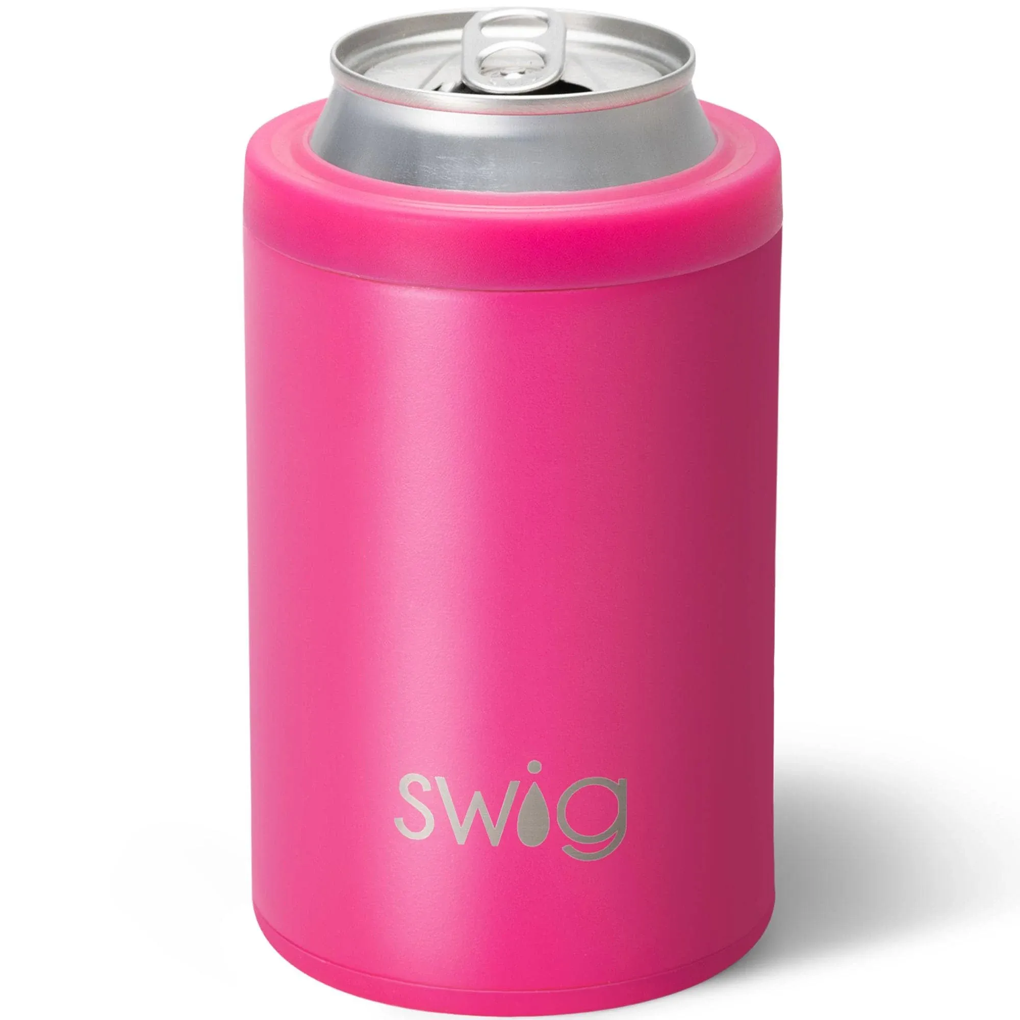 Swig Life Can and Bottle Cooler - Hot Pink Insulated Stainless Steel - 12oz ...