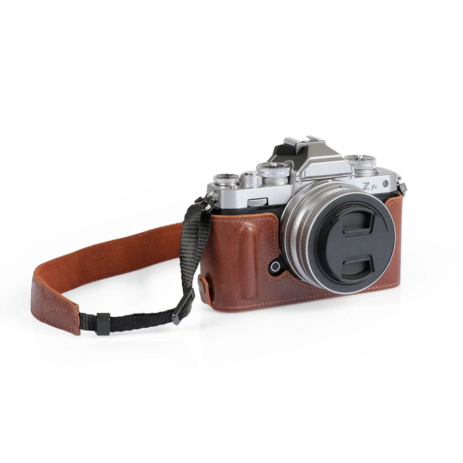 MegaGear Leather Half Case for the Nikon Zfc (Brown)