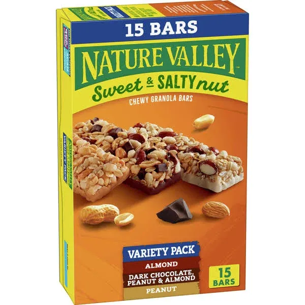 Nature Valley Granola Bars, Sweet and Salty Nut, Variety Pack, 24 ct