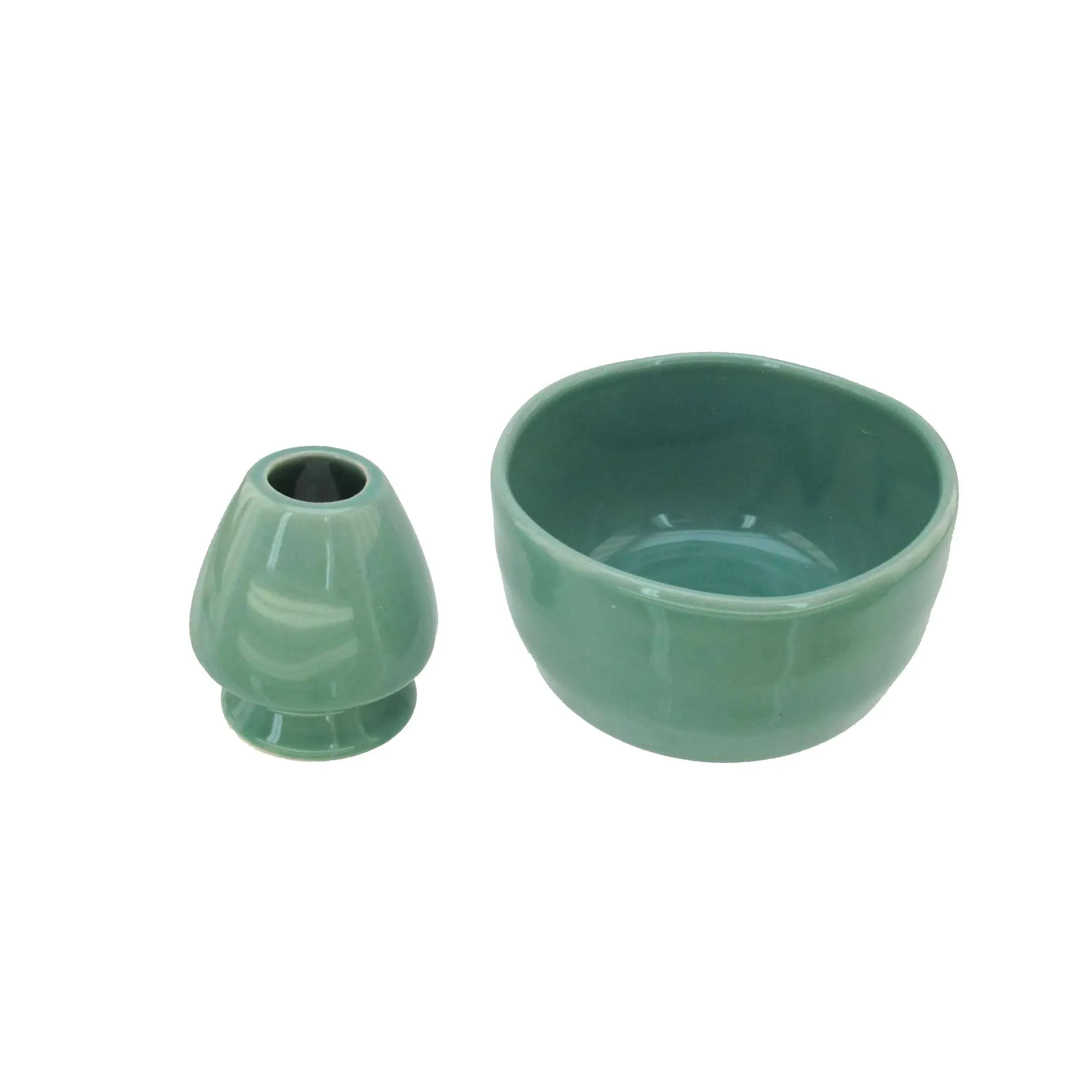 BambooMN Brand - Matcha Ceramic Set - Matcha Bowl and Whisk Holder