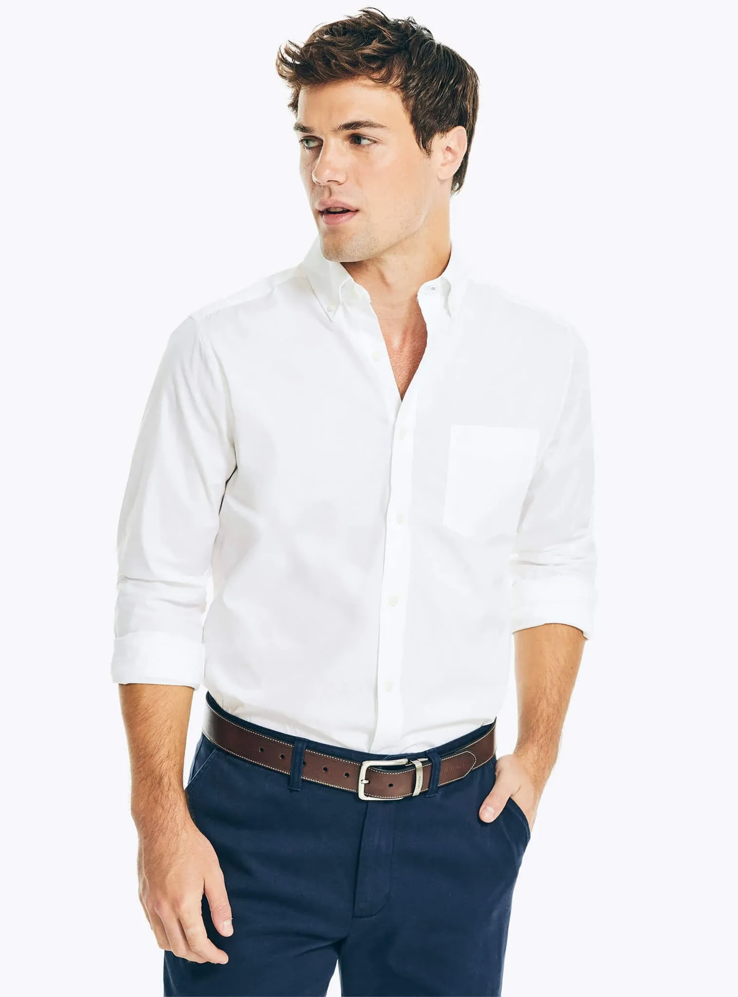 Classic Fit Wrinkle-Resistant Deck Shirt