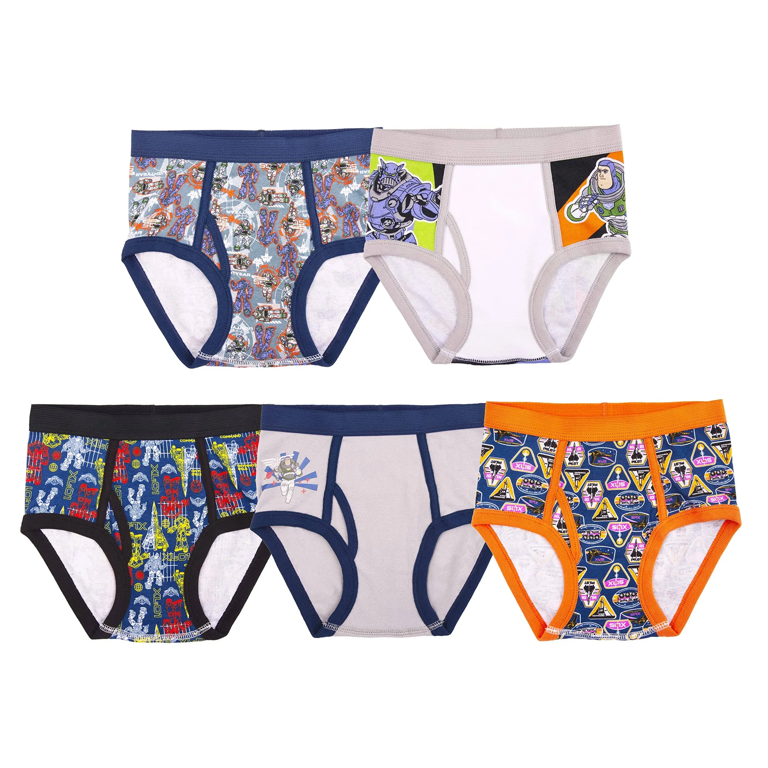 Disney Pixar LIGHTYEAR Boy&#039;s Size 8 Cotton 5-Pack Brief Underwear BUZZ - NEW!