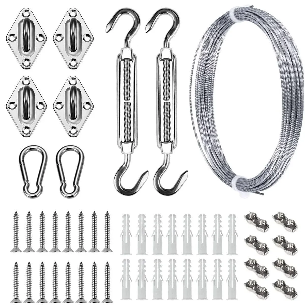 BEAYFILY Sun Shade Hardware Kit for Rectangle and Square Sun Shade Sails ...