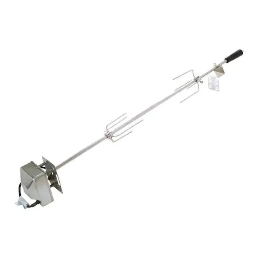 32 in. Stainless Steel Rotisserie Grilling Kit with Motor, Fits up to 32 in F...