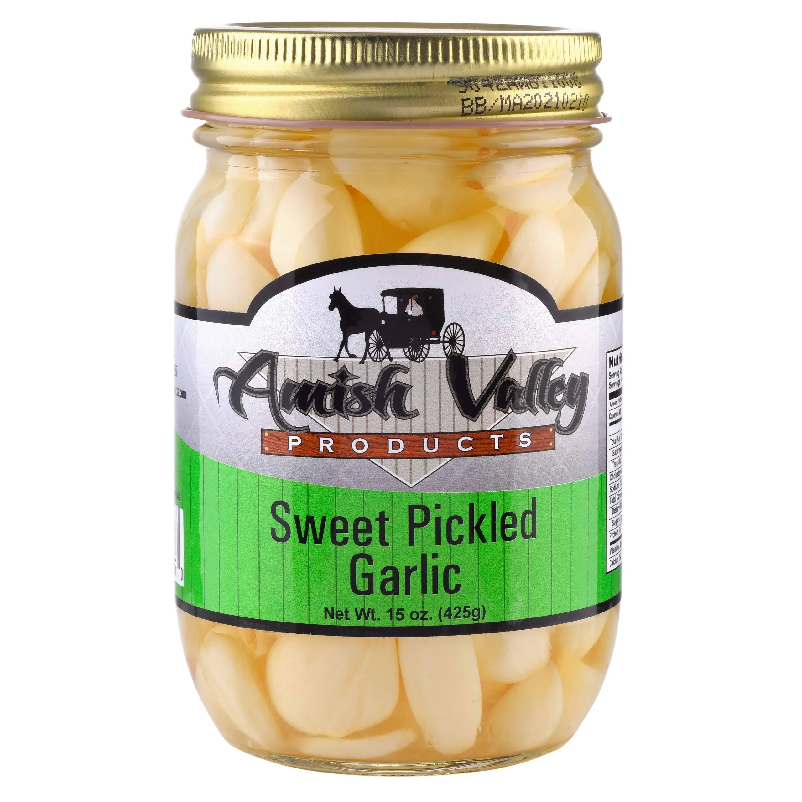 Amish Valley Products Country Pickled Garlic Sweet or Hot Flavor 15 oz GlassÂ\xa0