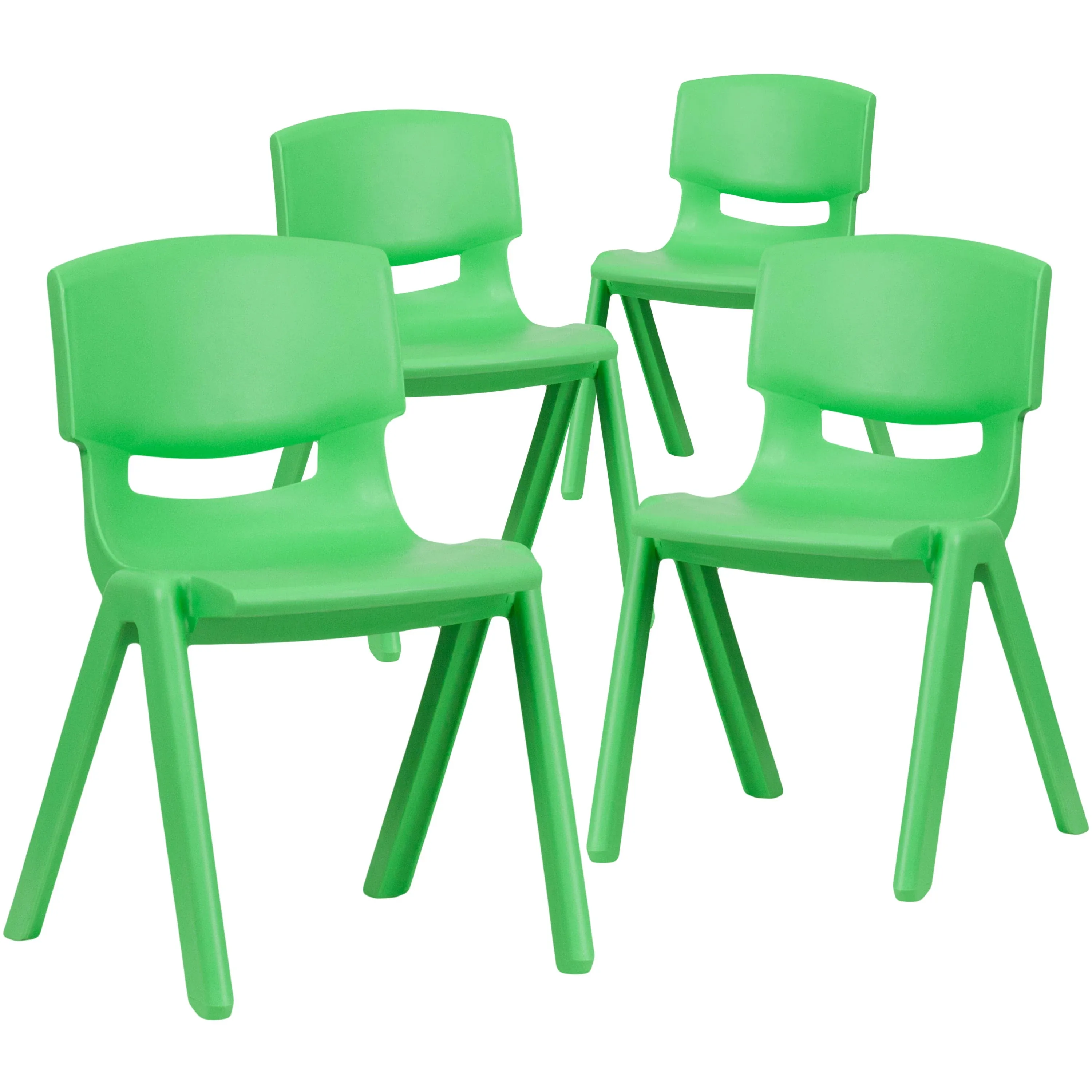 Flash Furniture Whitney Plastic Stackable School Chair Green 5 Pack (5YUYCX005GRN)