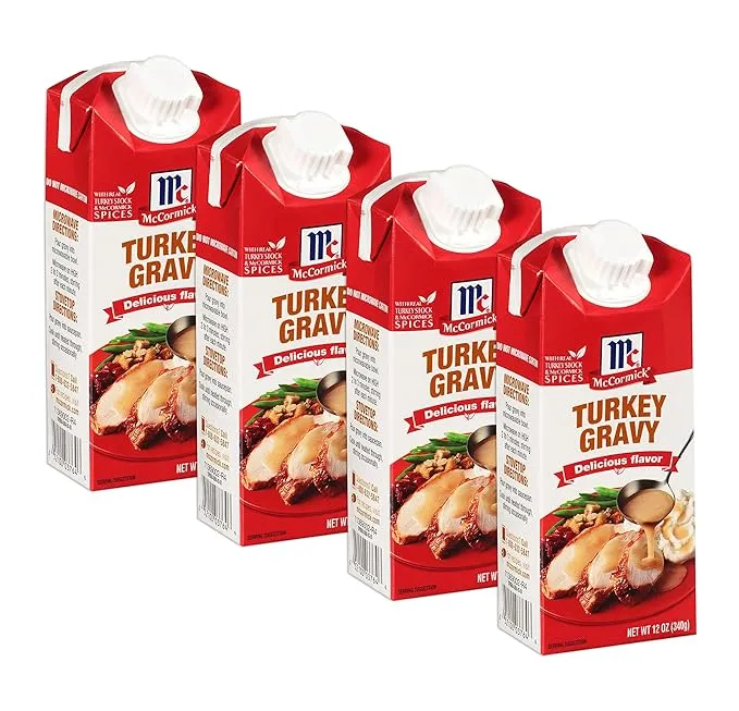 McCormick Simply Better Meat Gravy, 12 oz (Turkey, Pack - 4)