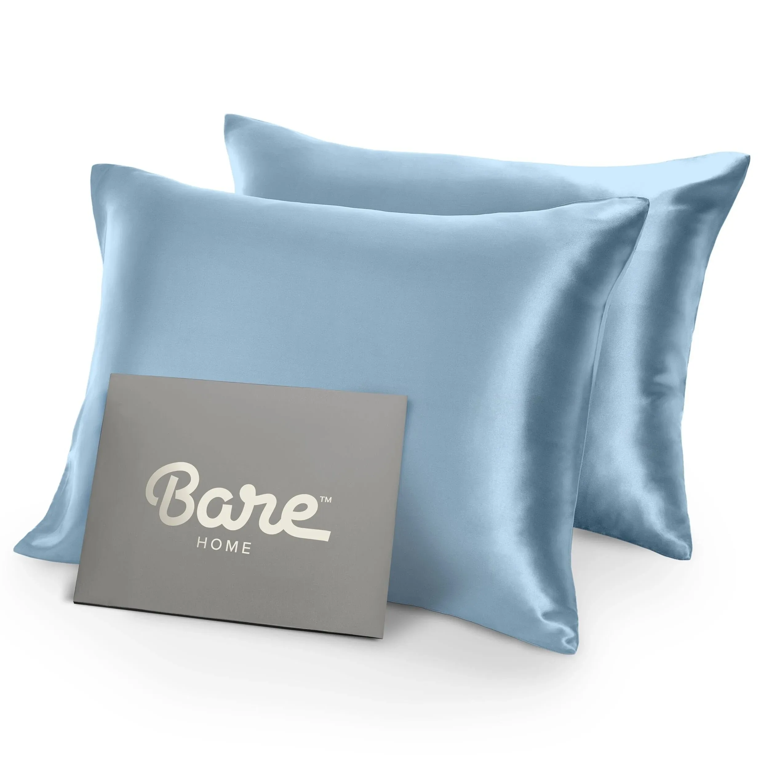 Bare Home Satin Pillowcase Set Standard / Silver